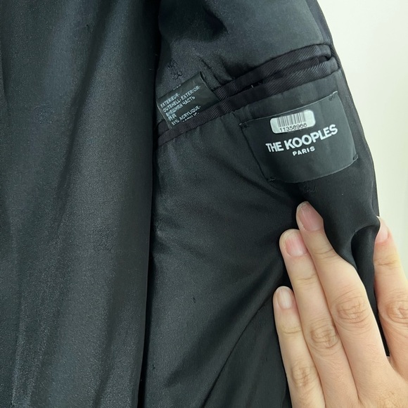 THE KOOPLES Garden Tweedy Pockets Full Zip Black Gray Jacket Small - Picture 6 of 8